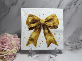 Kerst goud kleur strik nr KHM15