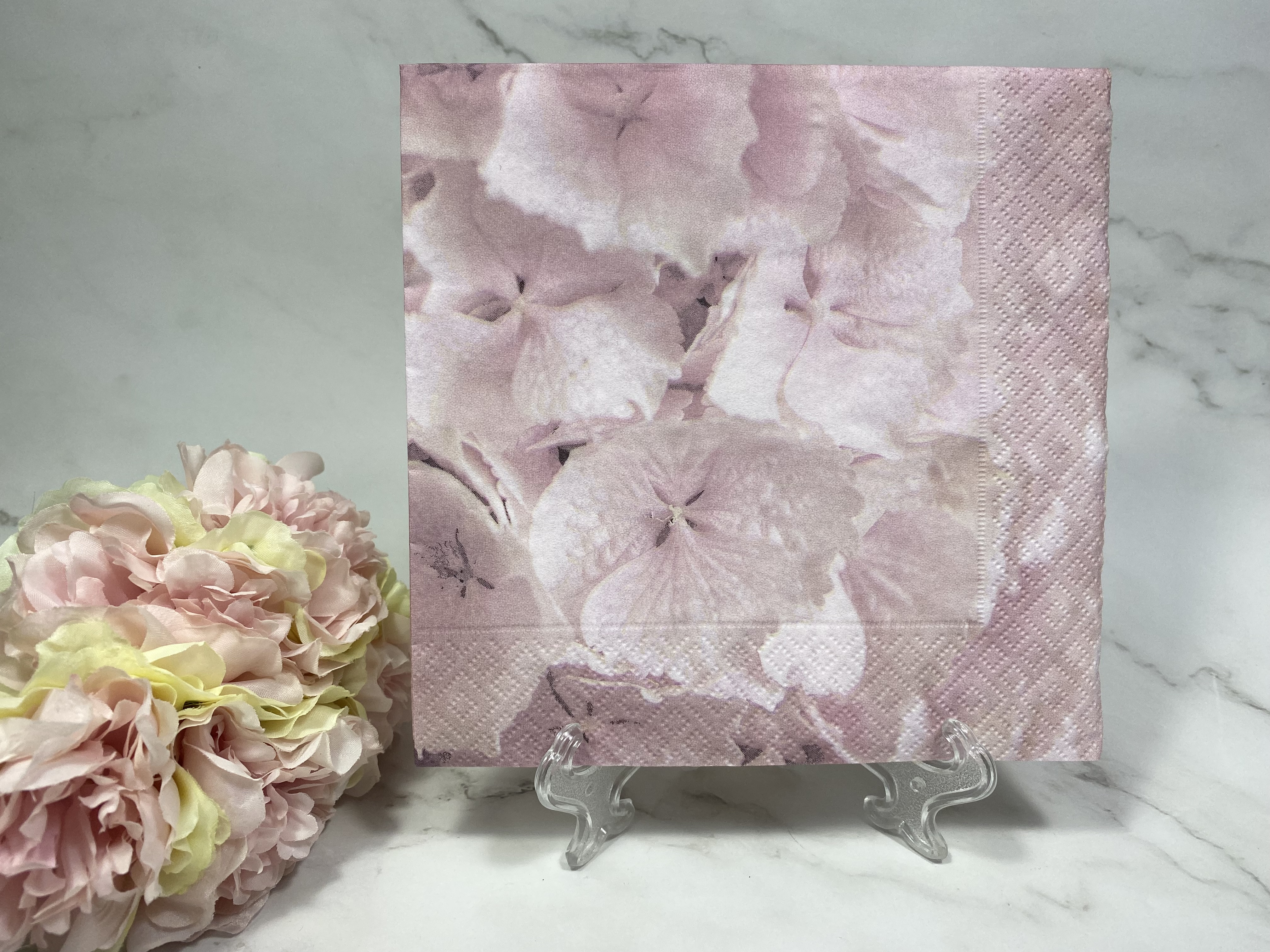 Sagen roze bloemen servet nr HM451