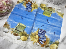 Strandstoel knutsel servet 2x2 afb. nr HMZ8