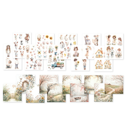 Dutch Doobadoo DDBD Collage paperset Happy spring papier set A4