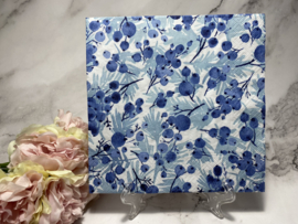 Paper en design blauwe besjes servet nr C17