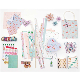 5 delig Washi Tape set flamingo