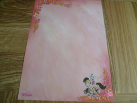 Diddlina / Galupy A4 1 vel verzamel briefpapier roze