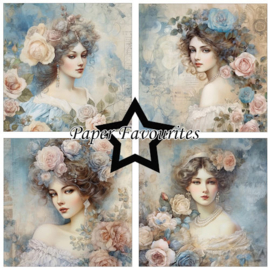 Paper Favourites Vintage ladies blue