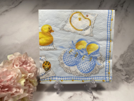 Ambiente blauw baby servet HB126