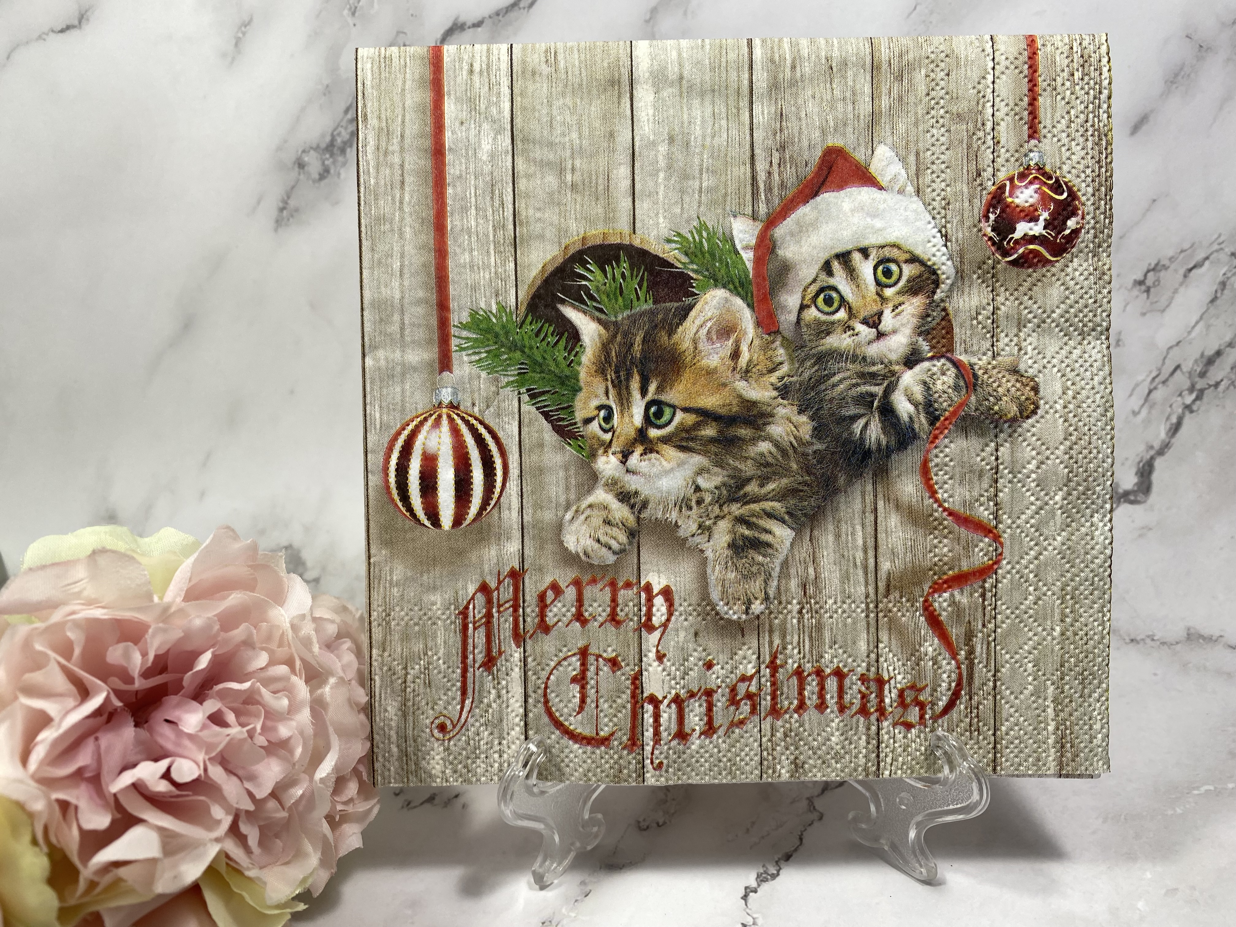 Ambiente Merry Christmas katten servet  nr H580