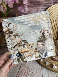 Dutch Doobadoo DDBD Collage paperset Winter wonderland papier set