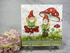 Ambiente paddenstoelen / kabouters servet nr HM109