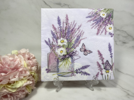 Ambiente lavendel en vlinders servet nr H76