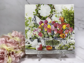 Ambiente tulpen in mand servet nr 419