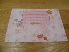 Galupy en Diddlina roze / bloem enveloppe