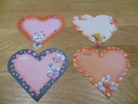 Diddl 4x verzamel hartjes blaadjes set 2