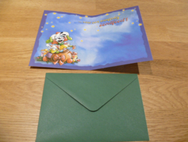 Diddl Kerstkaart met enveloppe : Hier komen hele lieve wonderwensen