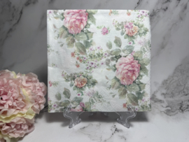 Licht roze roosjes knutsel servet nr 633