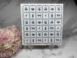 Delfts blauw kleine plaatjes knutsel servet  nr 732