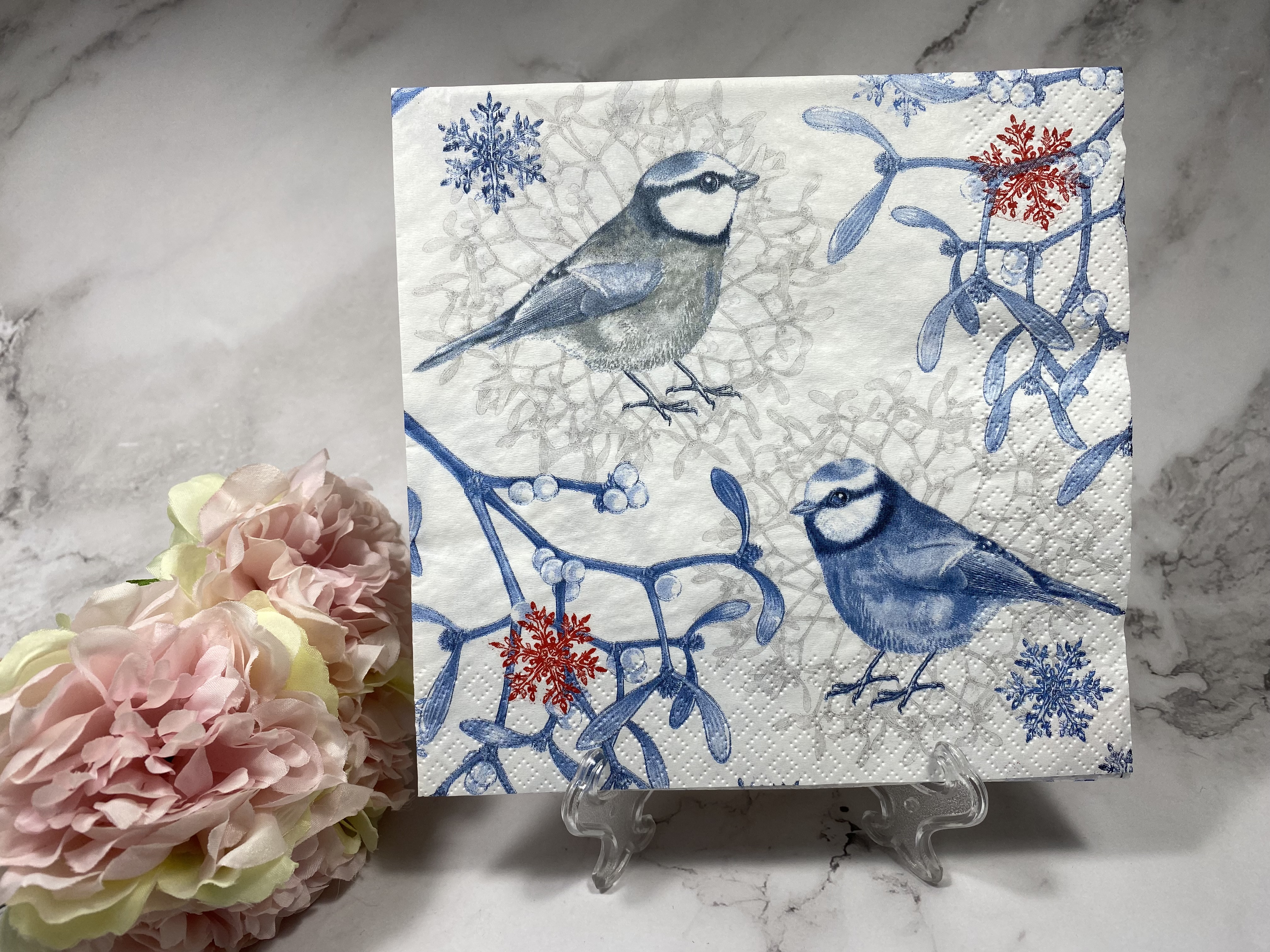 home fashion 2 vogels /winter takken servet nr 422
