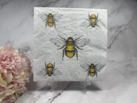 Vliegende bijen  knutsel servet 2x2 afb. nr HM331