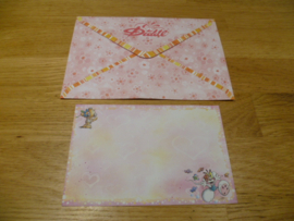 Pimboli en Diddlina verzamel 1 velletje briefpapier + 1 enveloppe