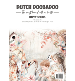 Dutch Doobadoo DDBD Collage paperset Happy spring papier set A4