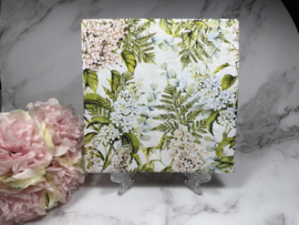 Bloemen en varen bladeren knutsel servet nr 646