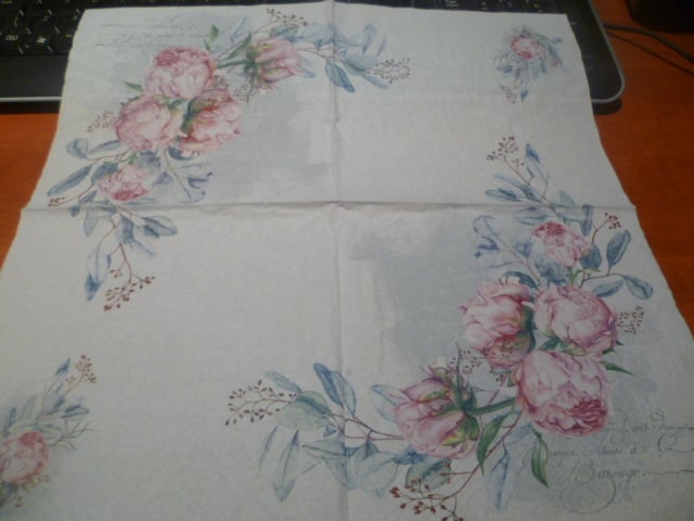 Ti flair roze pioen rozen servet nr 659