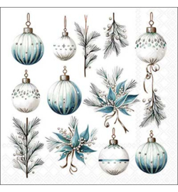 Kerstballen knutsel servet  nr KHM24