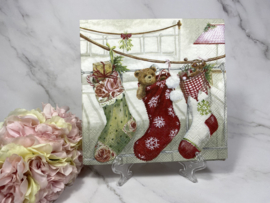 Ambiente Kerst sokken servet  nr 291