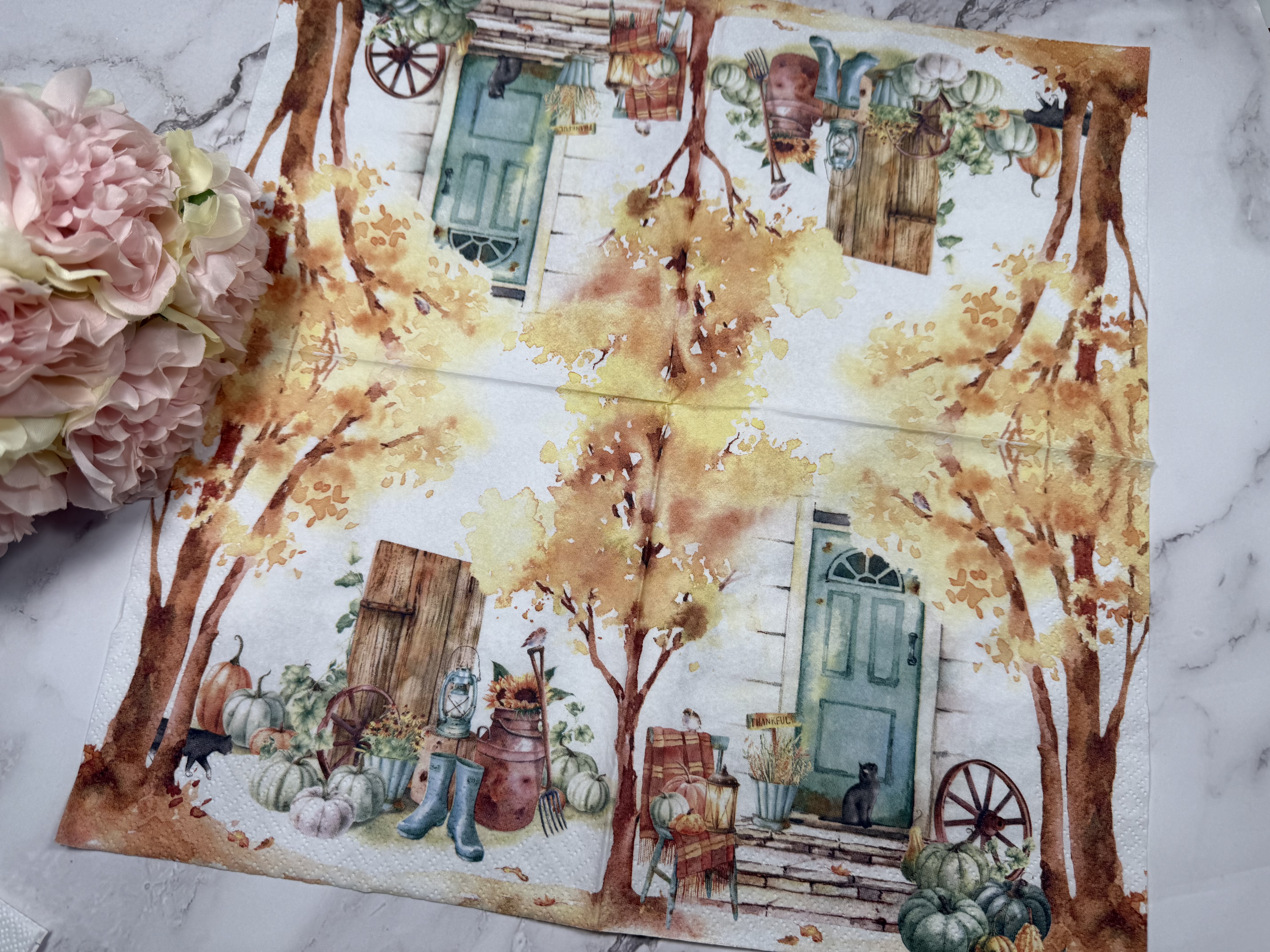 Ti flair Herfst tafereel 2x2 afb. servet nr HH2