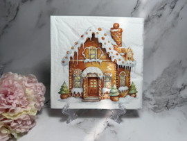 Gingerbread huis knutsel servet nr KHM17
