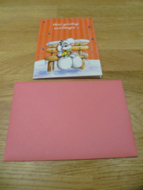 Diddl Kerstkaart met enveloppe : Heel gezellige kerstdagen!