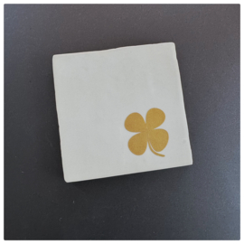 Tegeltje | Klavertje 4 10x10 cm groen