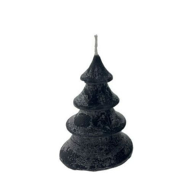 Kerstboom kaars Layer tree zwart 10,5cm.