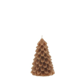 Kerstboom kaars Fir bruin 13,5cm.