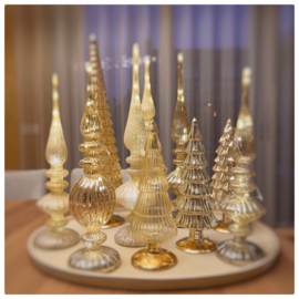 LED Kerstpiek glas | 34cm  Set van 6