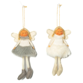 Kersthanger engel Norddal grijs.