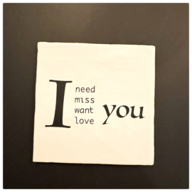 Tegel | I .... you