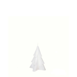 Kerstboom kaars wit 9cm.