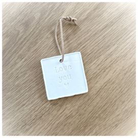 Hanger porselein | love you
