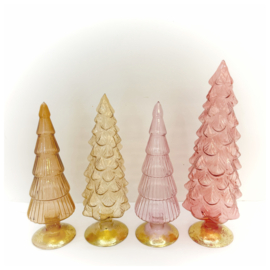 Kerstboom glas | roze M
