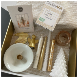 Kerst Box goud/wit
