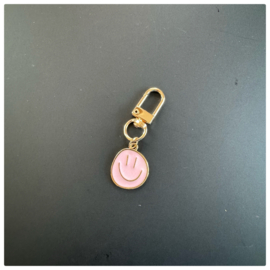 Sleutelhanger | Smiley roze