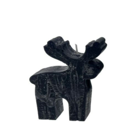 Rendier kaars zwart 10cm.
