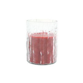 Kaars in glas Birch S | Rood burgundy
