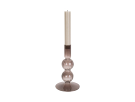 Swirl Bubbles kandelaar M Chocolate Brown