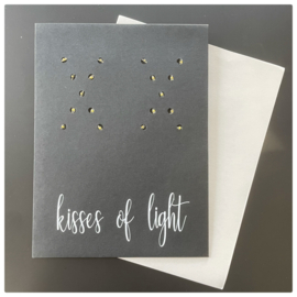 Wenskaart met led verlichting | Kisses of light | XX