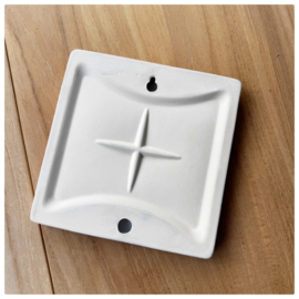 Tegel | bladeren wit