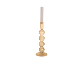 Swirl Bubbles kandelaar L Sand Brown