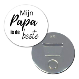 Opener/Magneet " Mijn Papa " wit