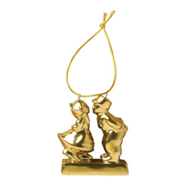 Kersthanger Kussend paar Goud
