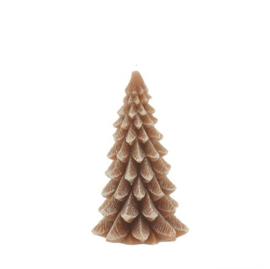 Kerstboom kaars bruin 20cm